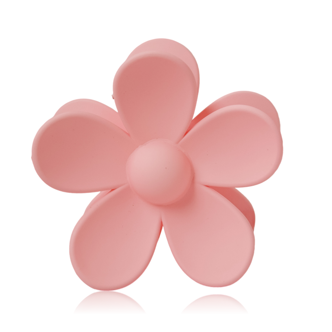 Pink flower hair on sale clip