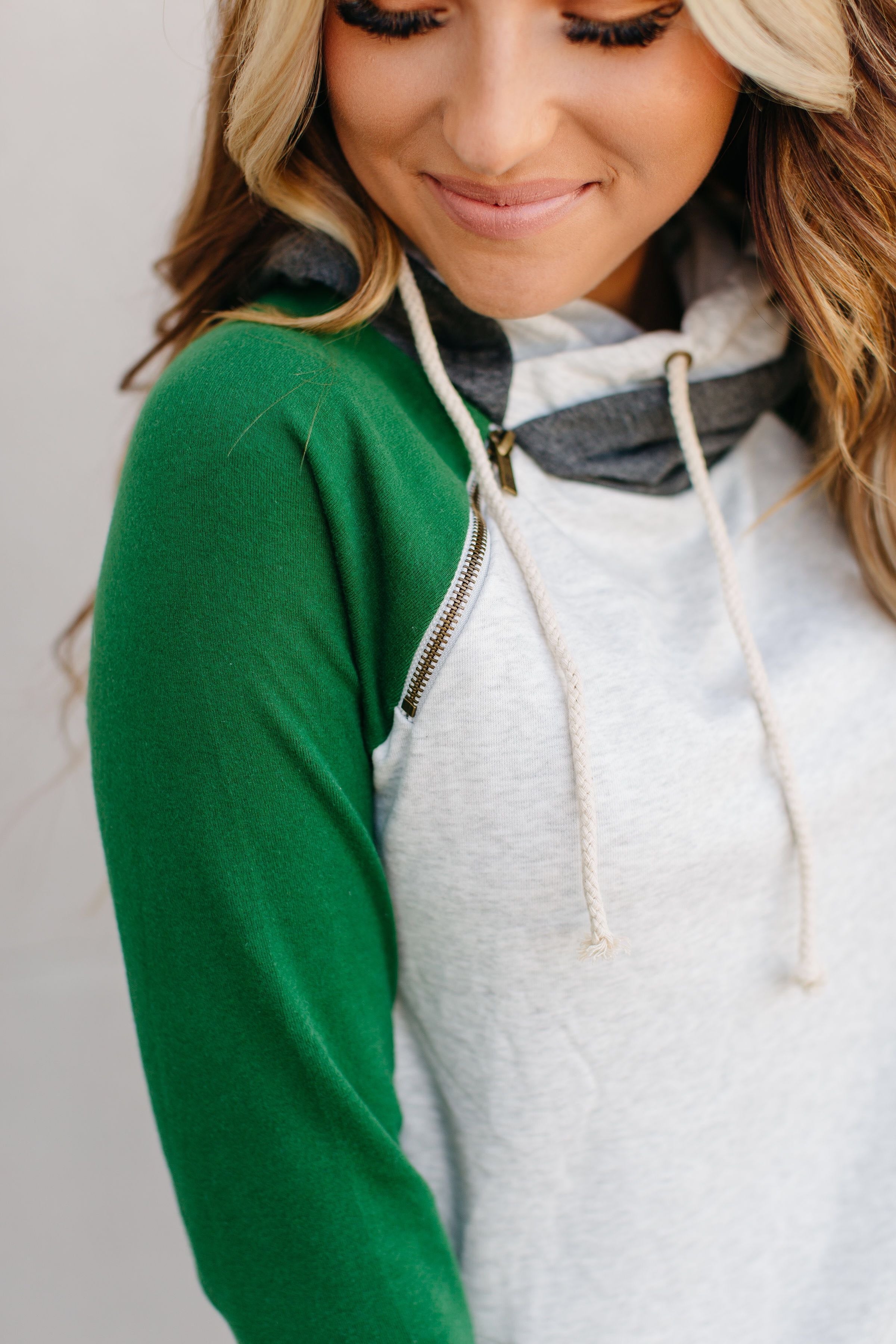 Ampersand Avenue Baseball DoubleHood Sweatshirt - Forest
