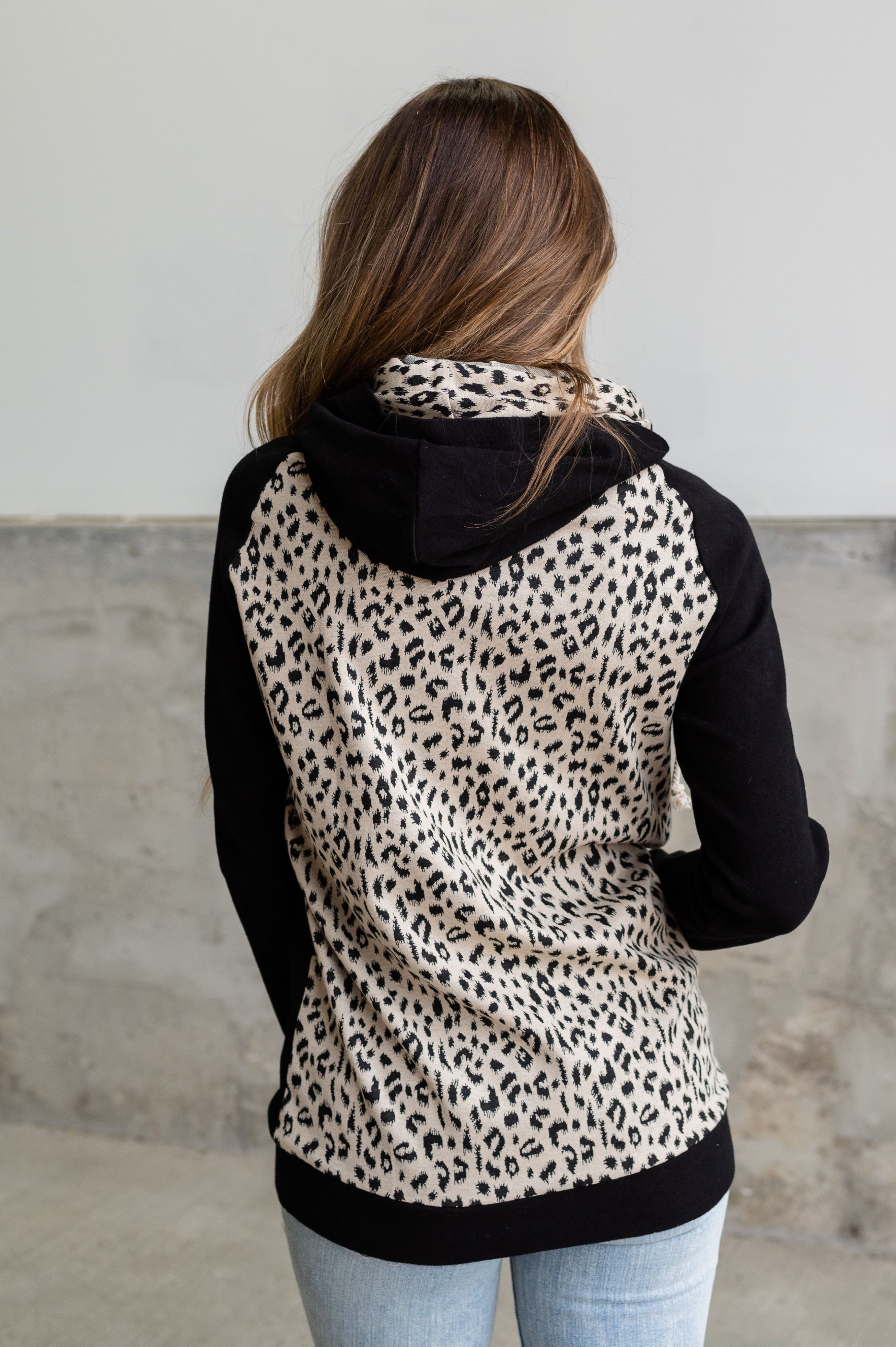 Ampersand Avenue DoubleHood Sweatshirt - Check Meow-t