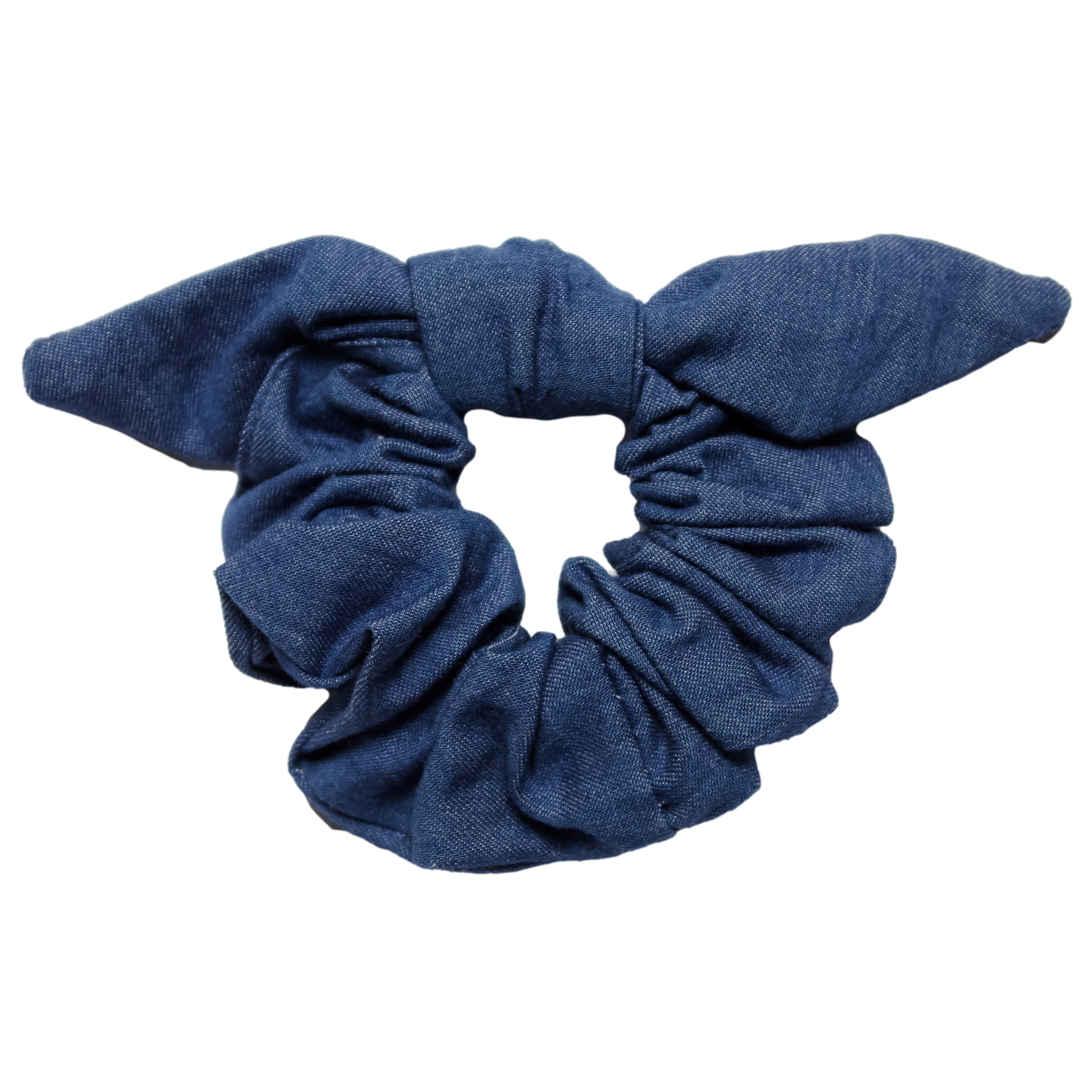 Dolly Bow Scrunchie in Denim