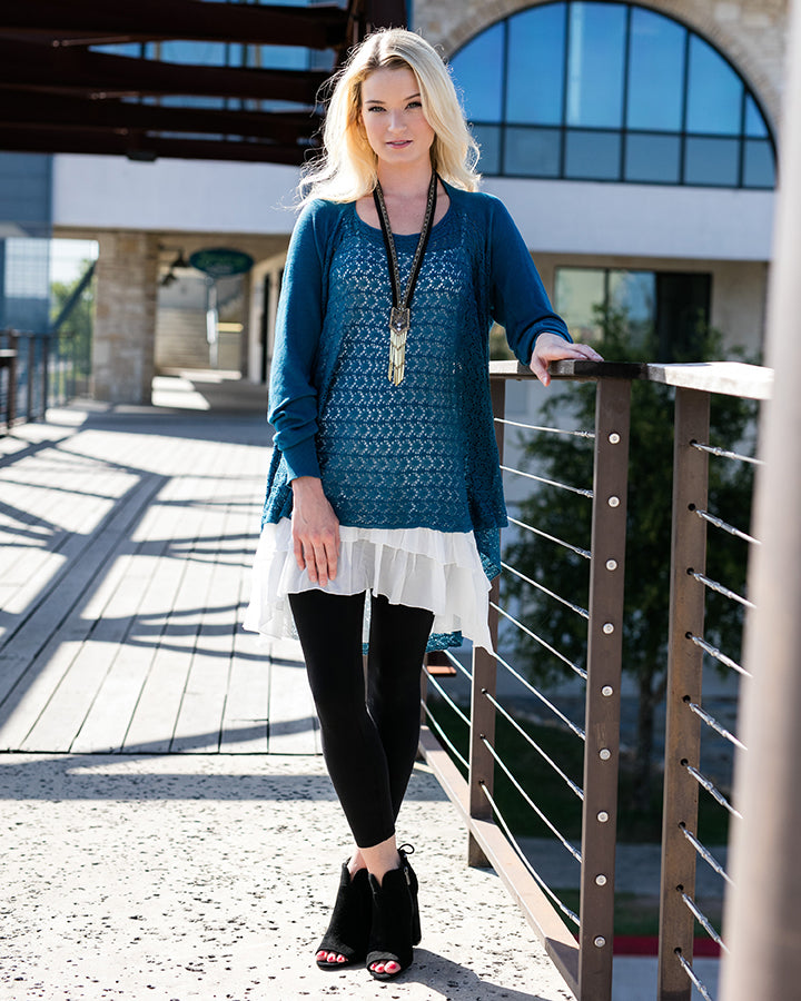 Grace & Lace Open Knit Light Weight Two Fit Knit Cardigan - Babe Outfitters