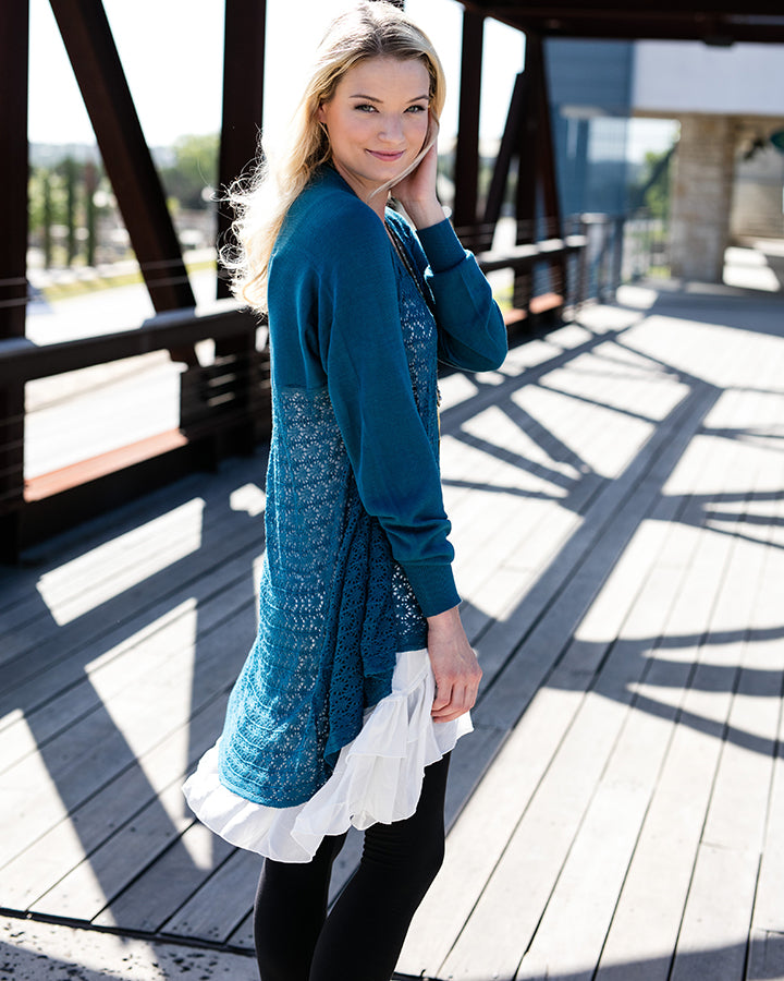 Grace & Lace Open Knit Light Weight Two Fit Knit Cardigan - Babe Outfitters
