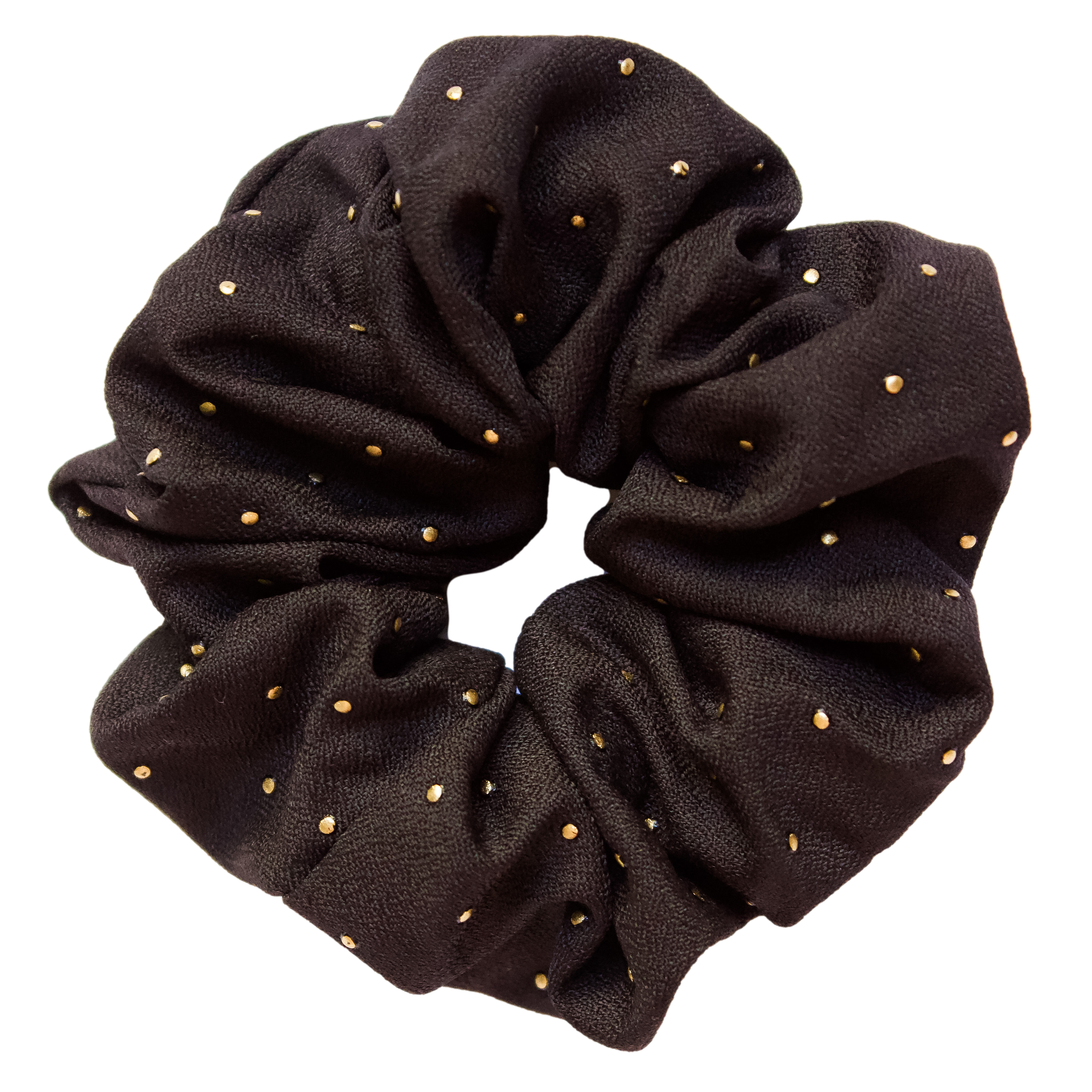 Drops of Gold Scrunchie in Black