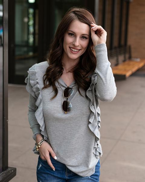 Grace & Lace Ruffle Sweater