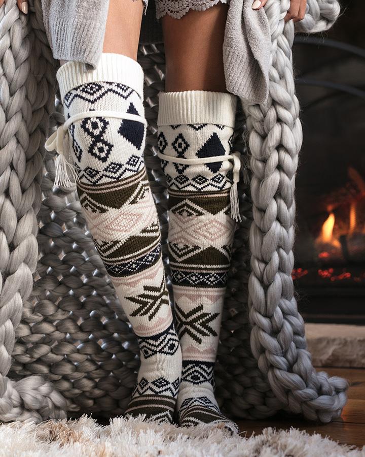 Grace & Lace Alpine Thigh High Boot Socks - Babe Outfitters