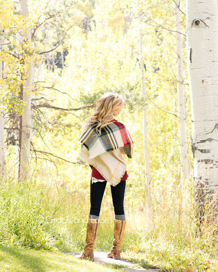 Grace & Lace Blanket Scarf/Toggle Poncho