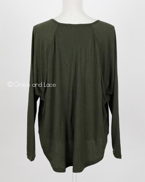 Grace & Lace Criss Cross Raglan Top - Babe Outfitters