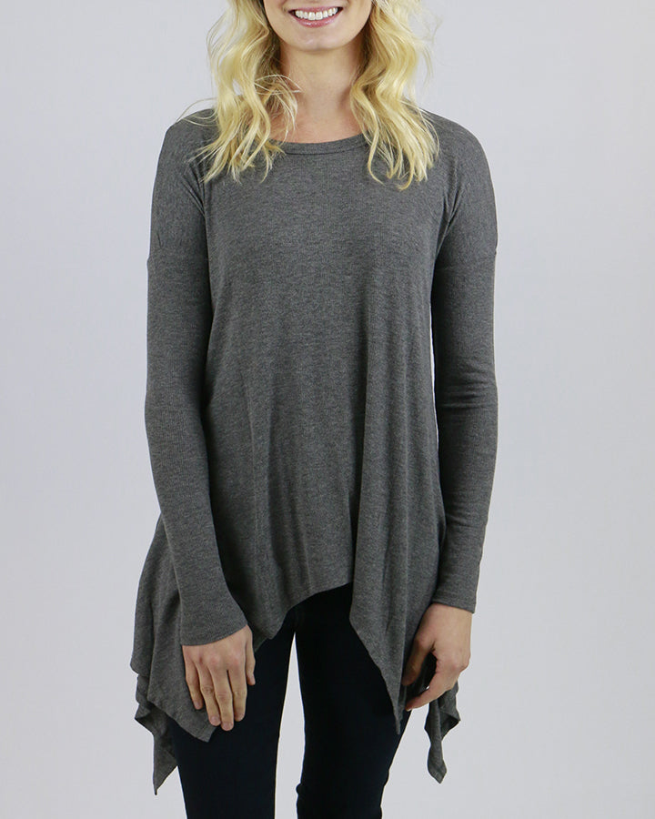 Grace & Lace Everyday Favorite Ribbed Tee - Babe Outfitters