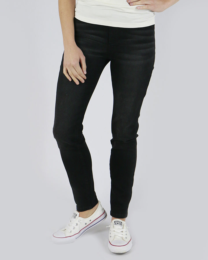 Grace & Lace Classic Mid Rise Pull-On Jeggings (Black) - Babe Outfitters