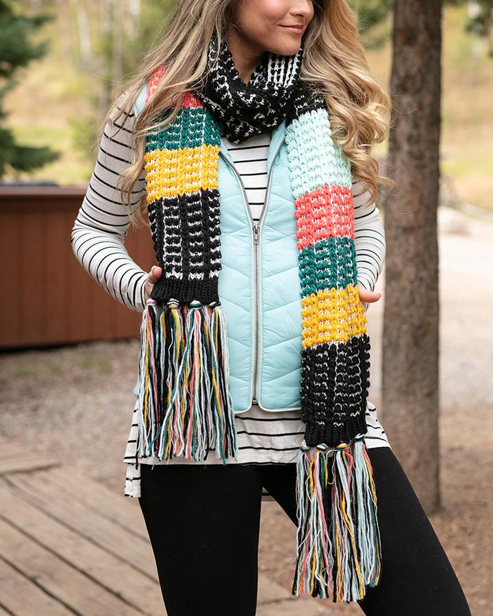 Grace & Lace Popcorn Scarf - Babe Outfitters