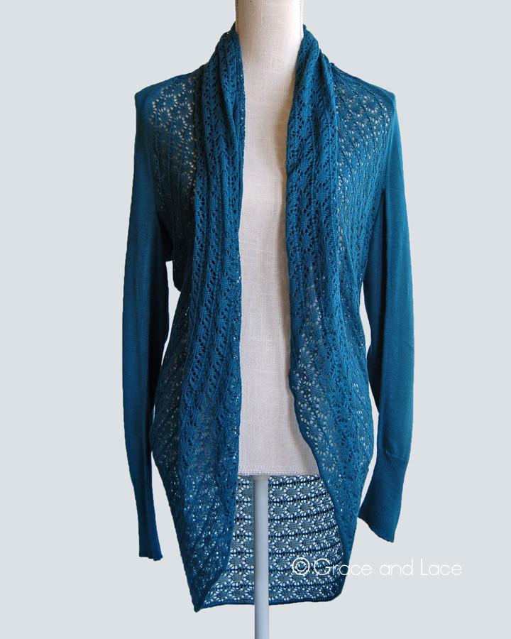Grace & Lace Open Knit Light Weight Two Fit Knit Cardigan - Babe Outfitters