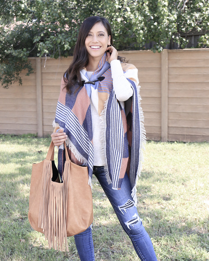 Grace & Lace Blanket Scarf/Toggle Poncho