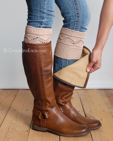 Grace & Lace Cable Knit Boot Cuff - Babe Outfitters