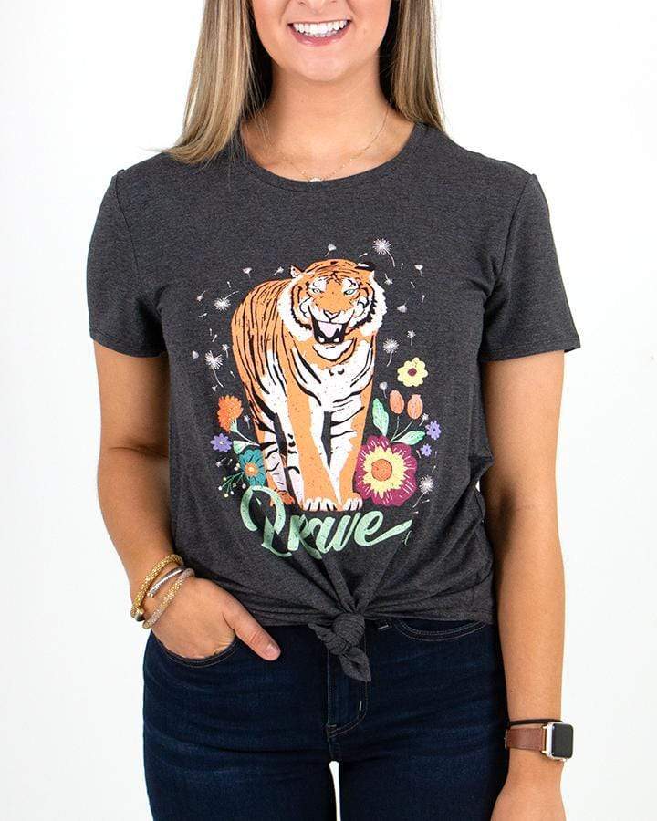 Grace & Lace Perfect Crew Neck (Tiger Design)