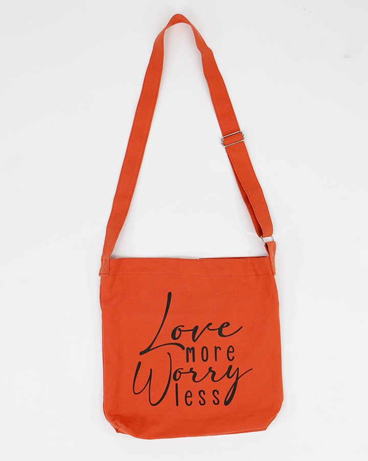 Grace & Lace Quote Tote (Love More Worry Less)
