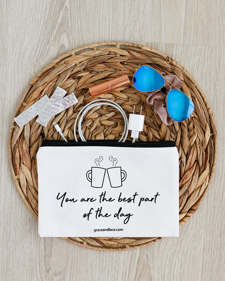 Grace & Lace Zippered Keep-All Bag (Best Part of Today)
