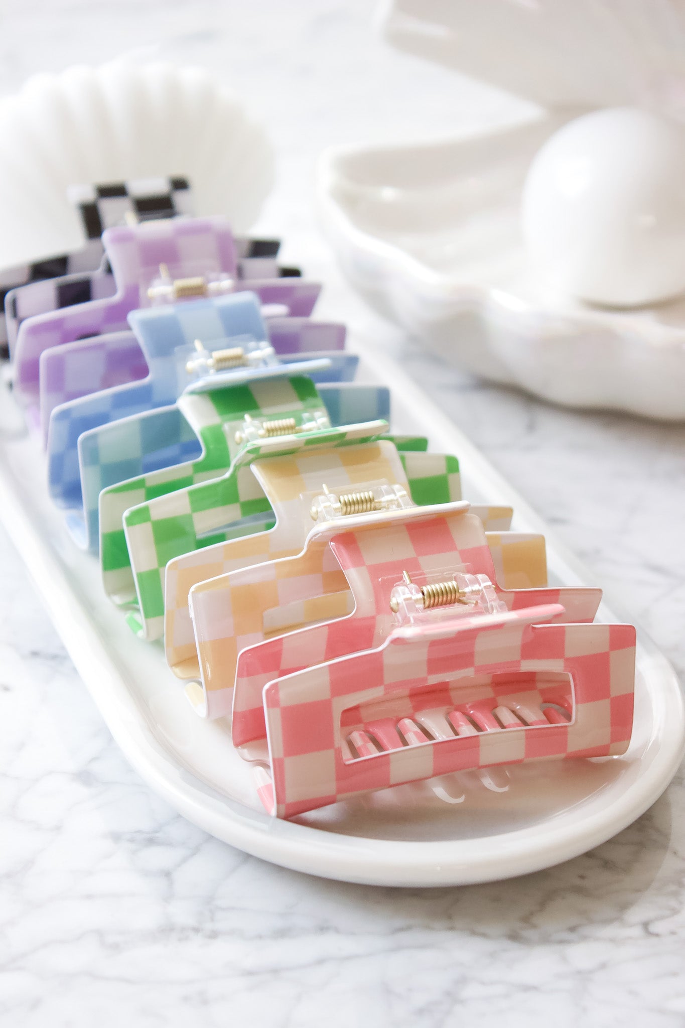 Ciara Checker Claw Clip