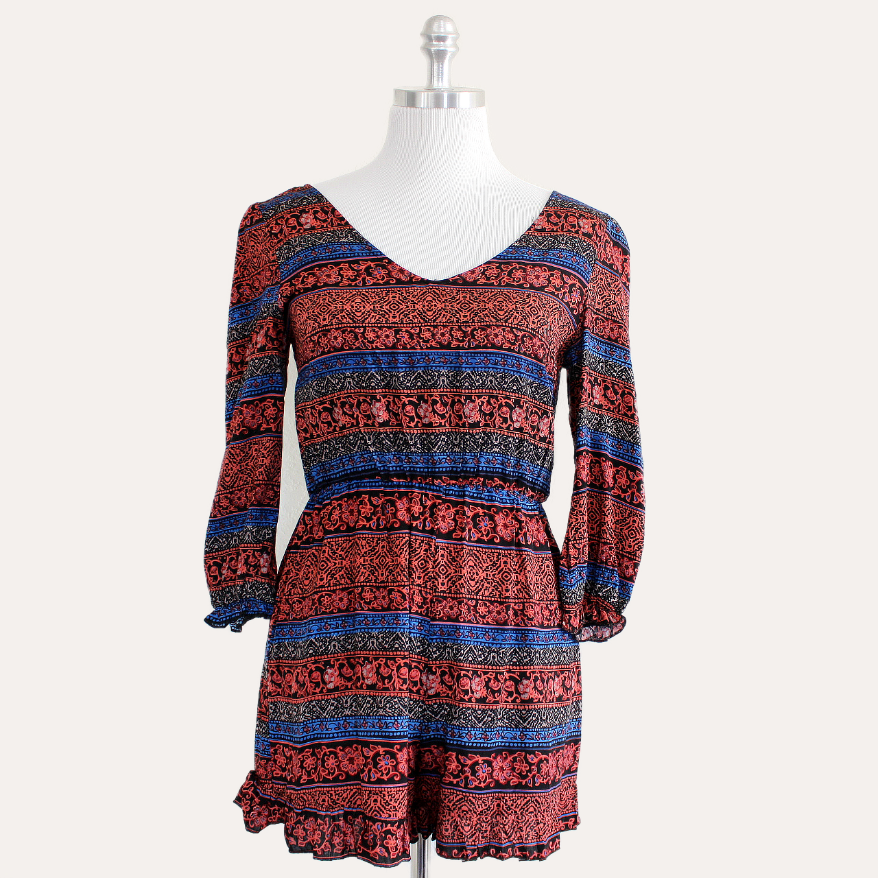 Izabel Boho Ruffle Romper - Babe Outfitters
