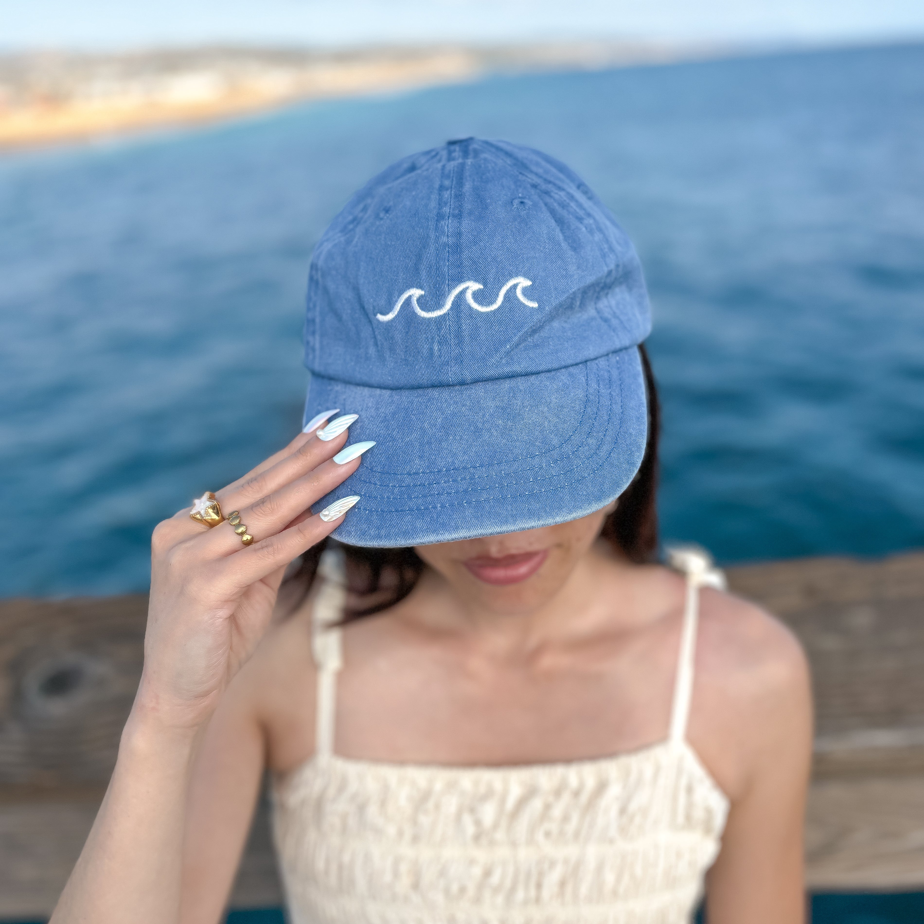 Ocean Wave Vintage Hat