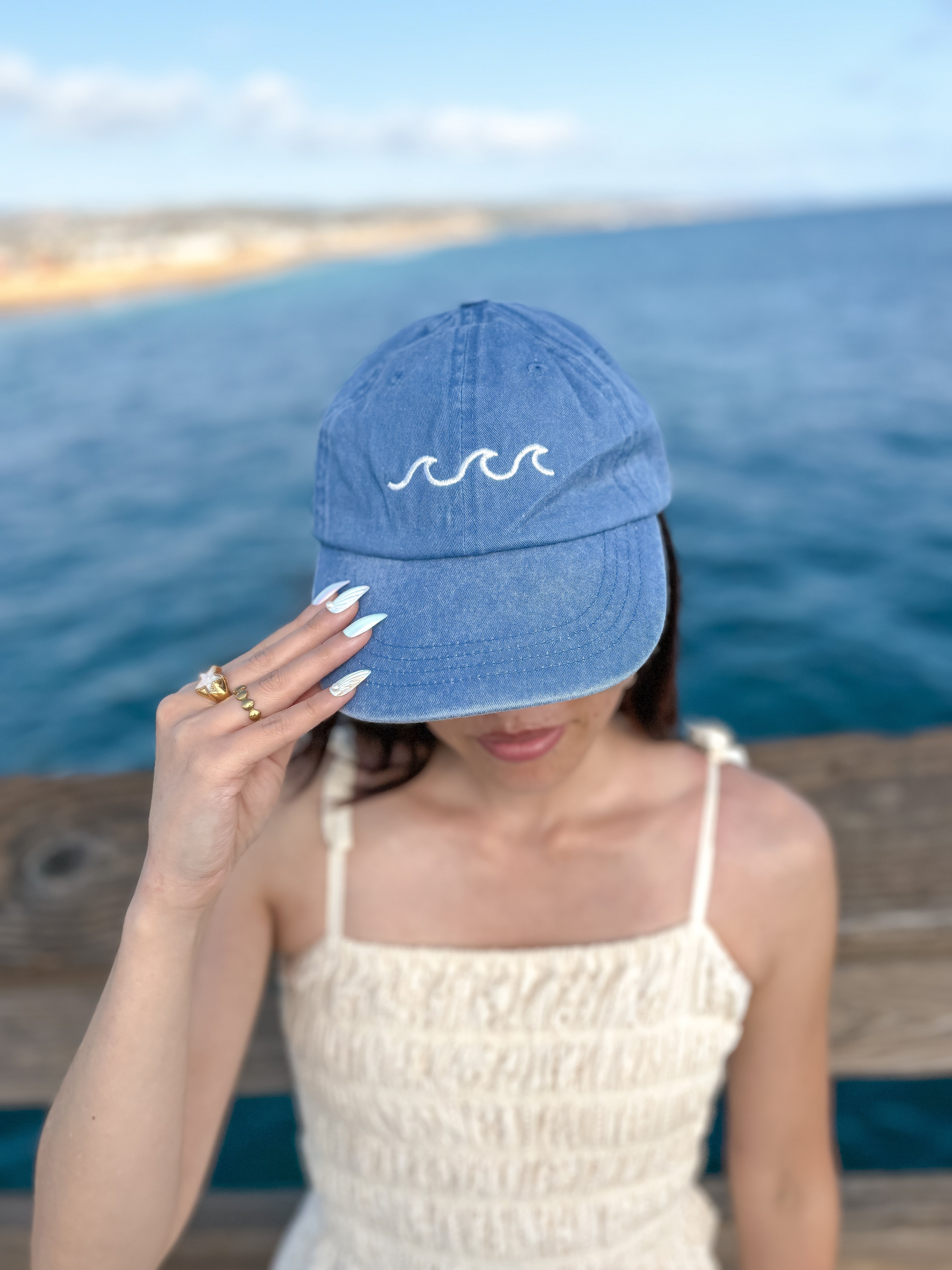 Ocean Wave Vintage Hat