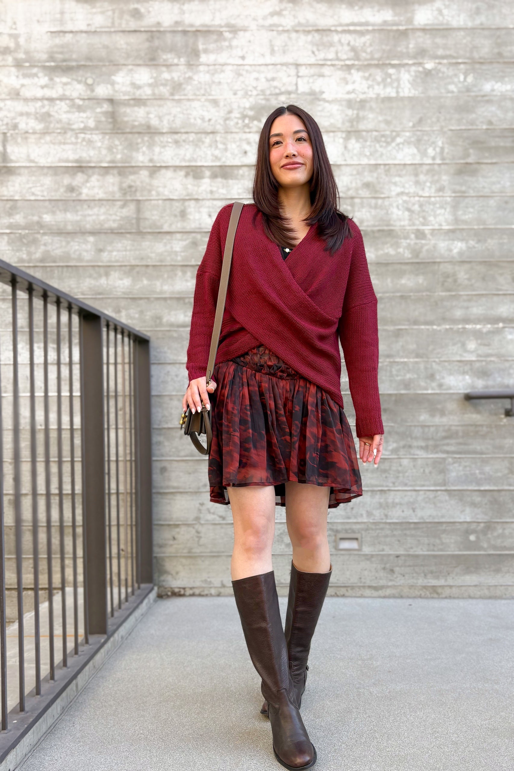 Whisper Knit Sweater in Burgundy