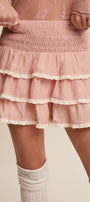 Lullaby Lace Skort in Blush