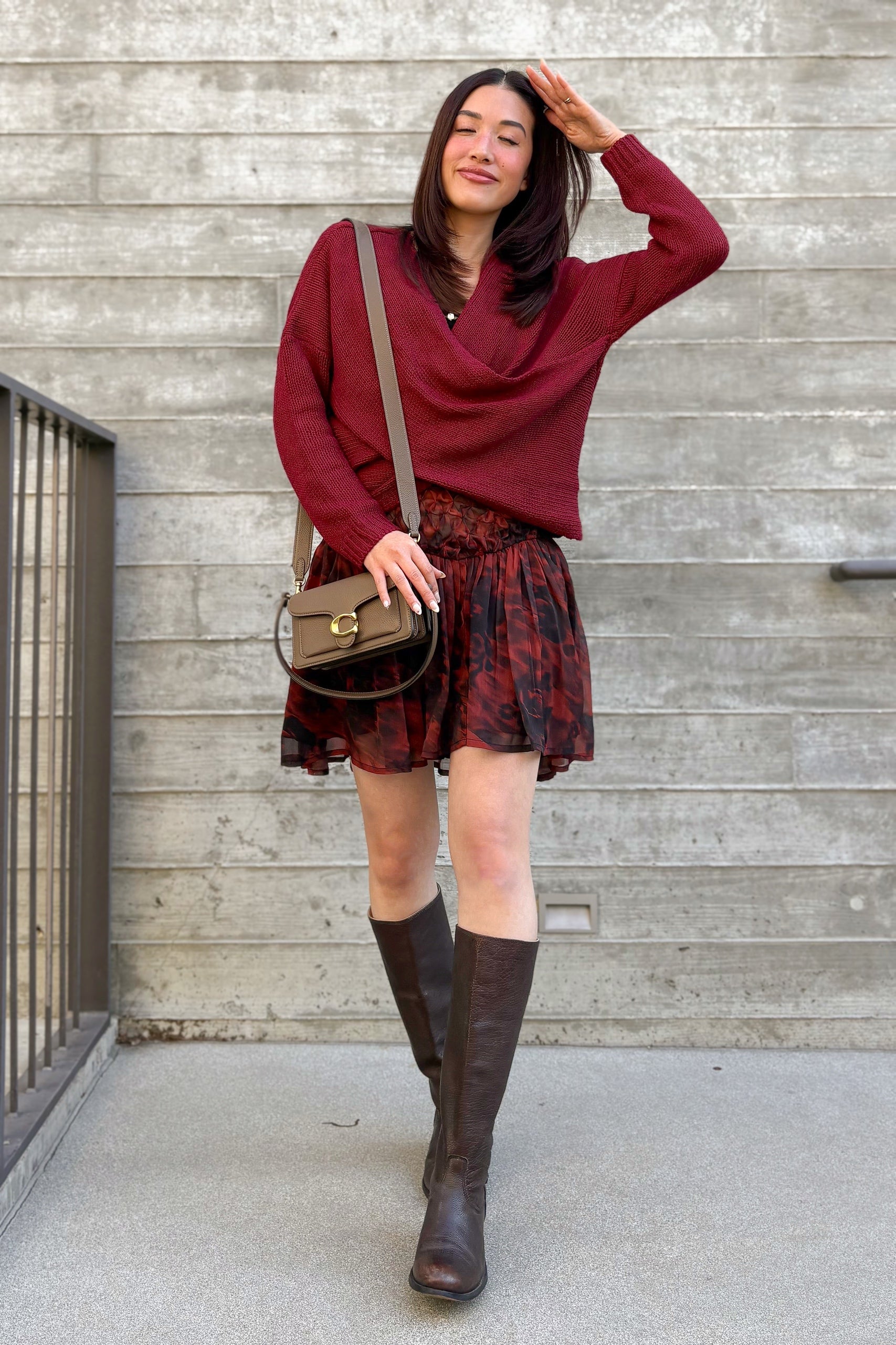 Whisper Knit Sweater in Burgundy