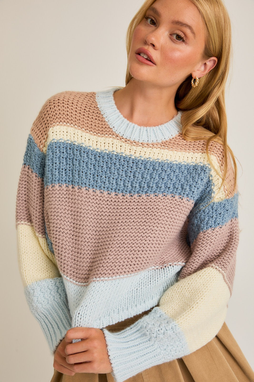 Whipped Cloud Sweater in Blueberry Swirl