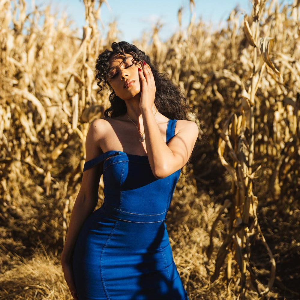 Blue Jean Baby Midi Dress