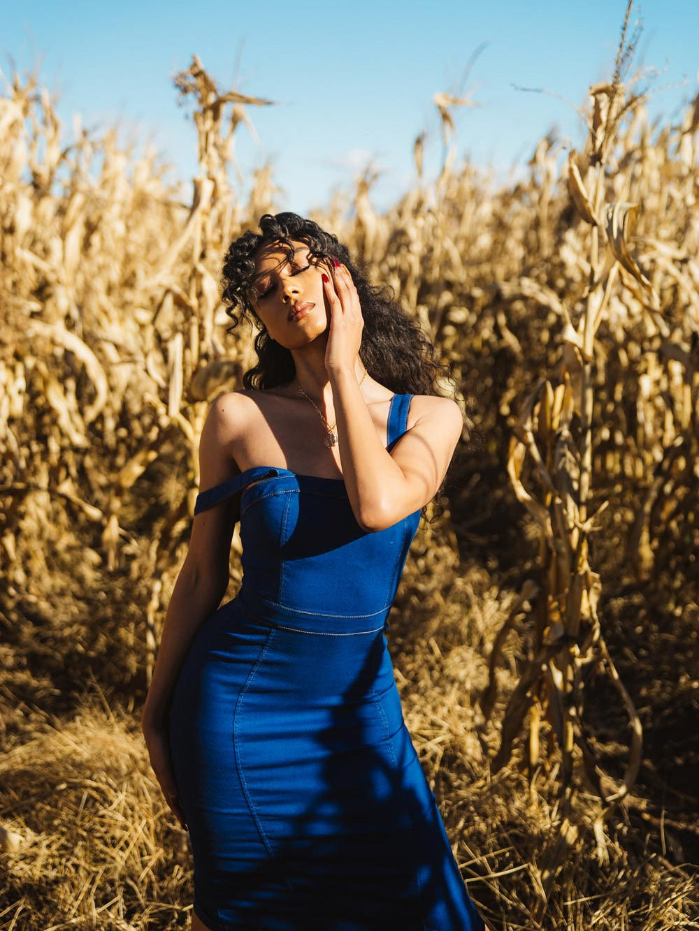 Blue Jean Baby Midi Dress