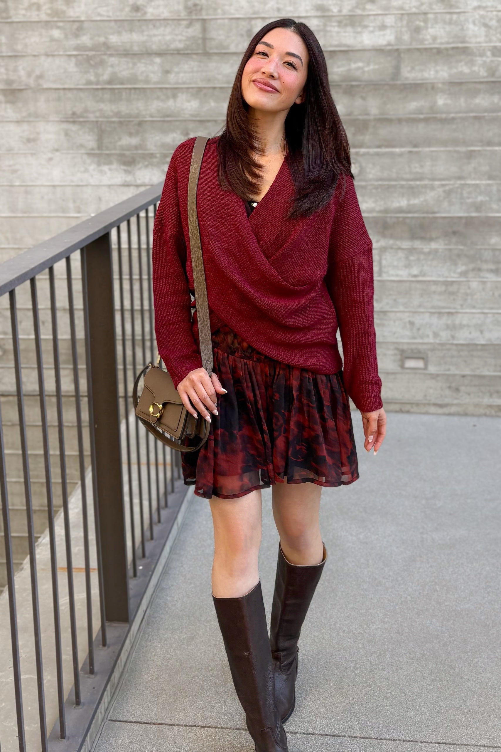 Whisper Knit Sweater in Burgundy
