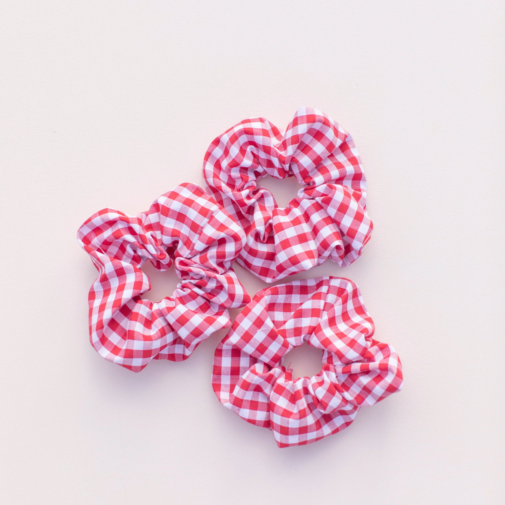 Red Gingham Hair Scrunchie