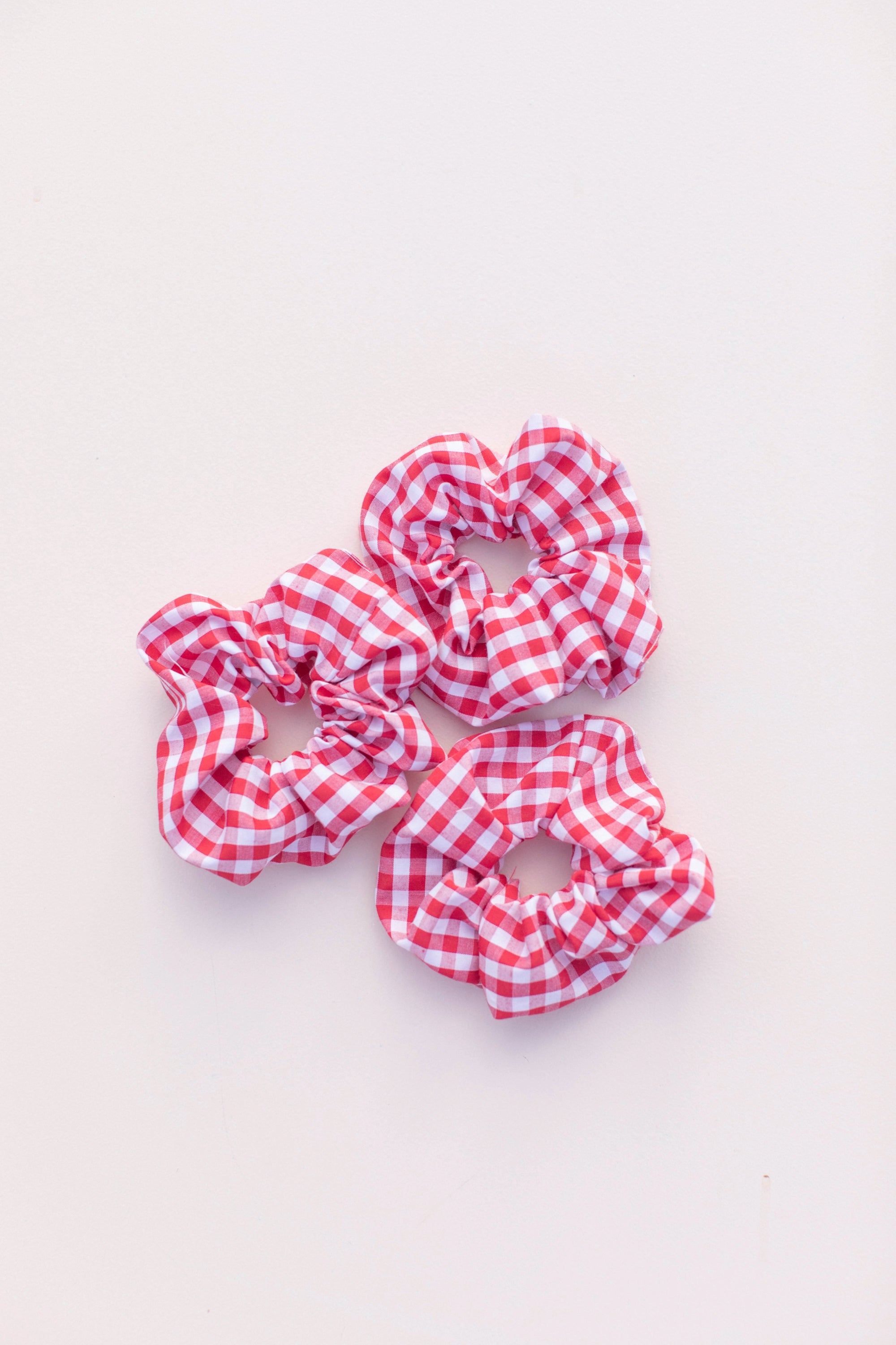 Red Gingham Hair Scrunchie