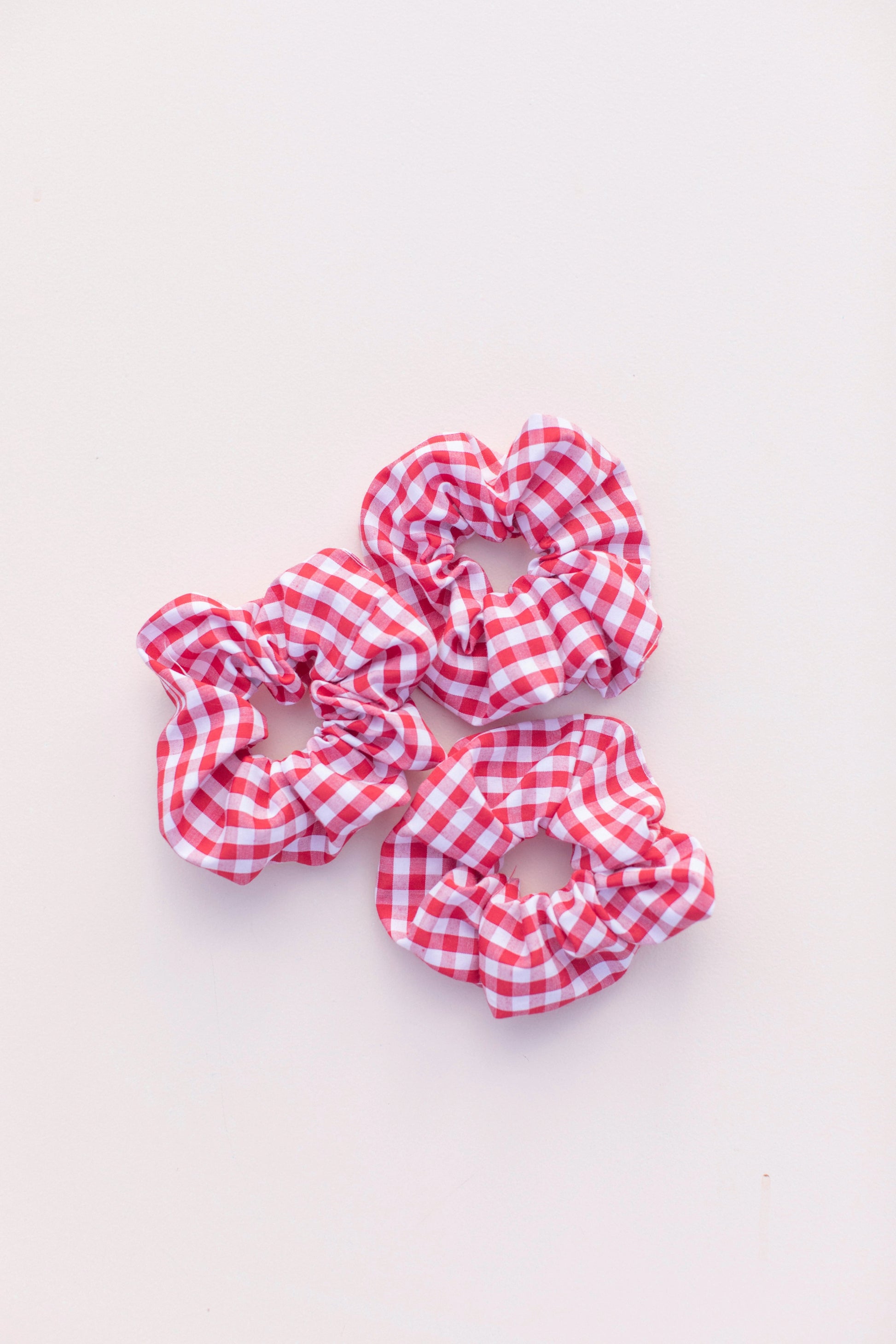 Red Gingham Hair Scrunchie