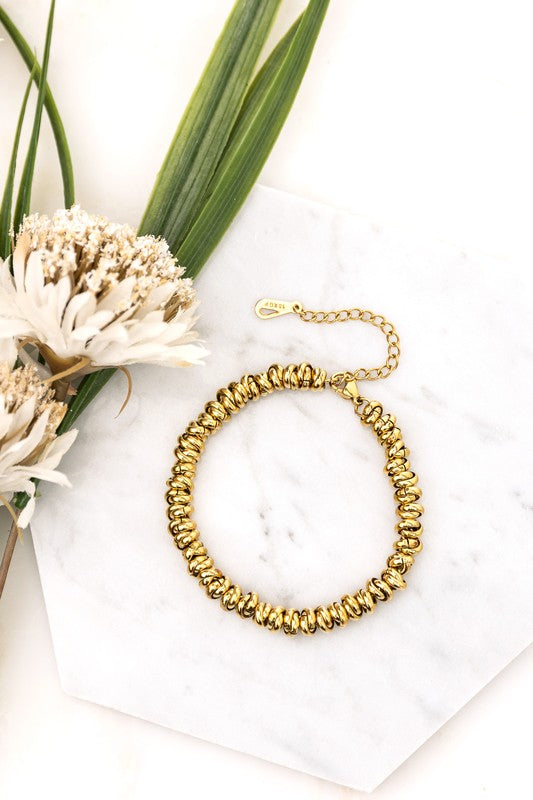 Golden Ripple Bracelet