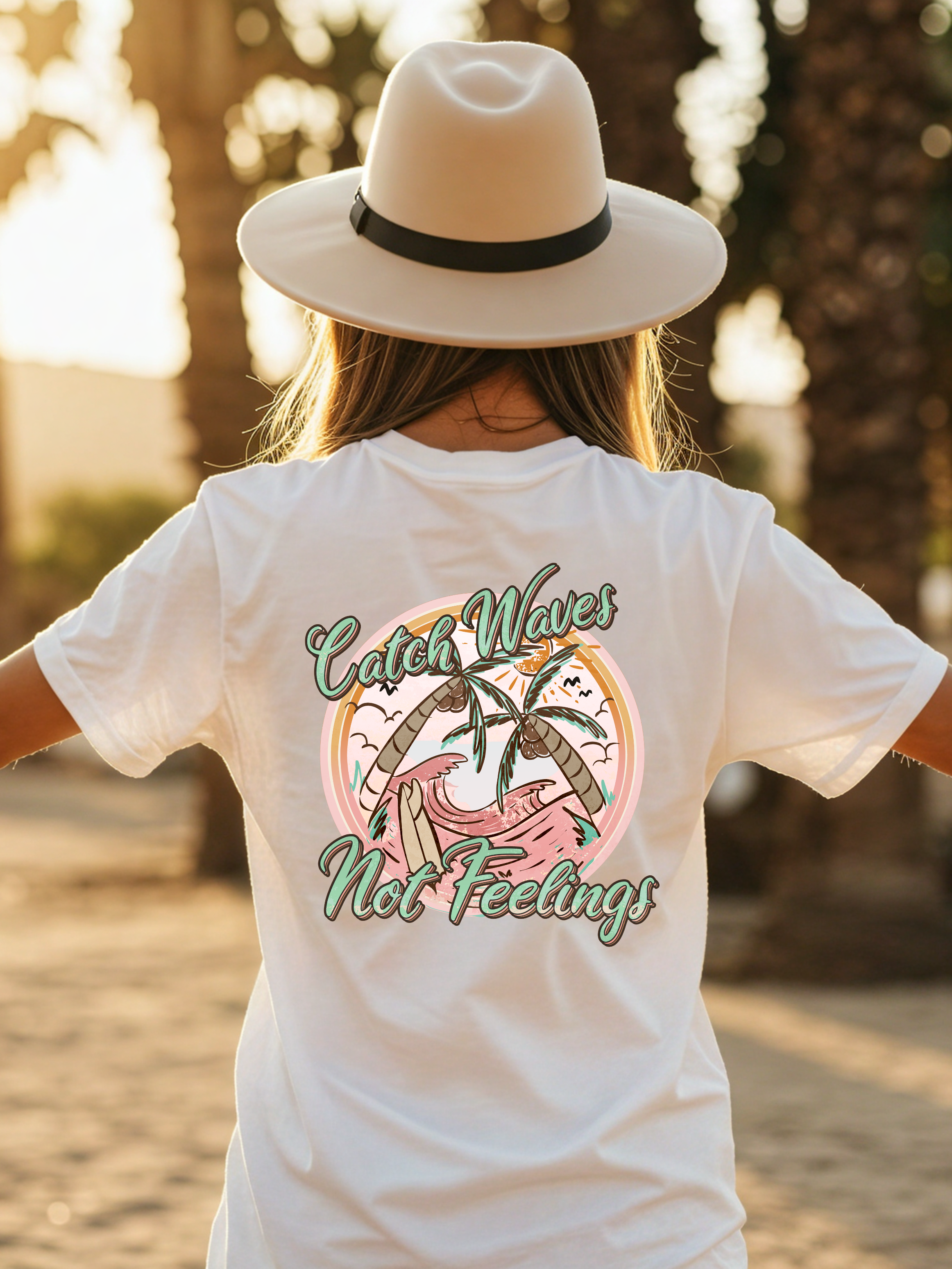 Catch Waves Not Feelings Tee