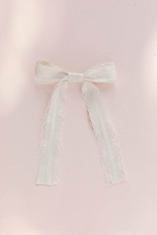 Coquette Lace Bow Hair Clip