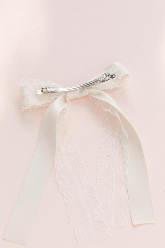 Coquette Lace Bow Hair Clip