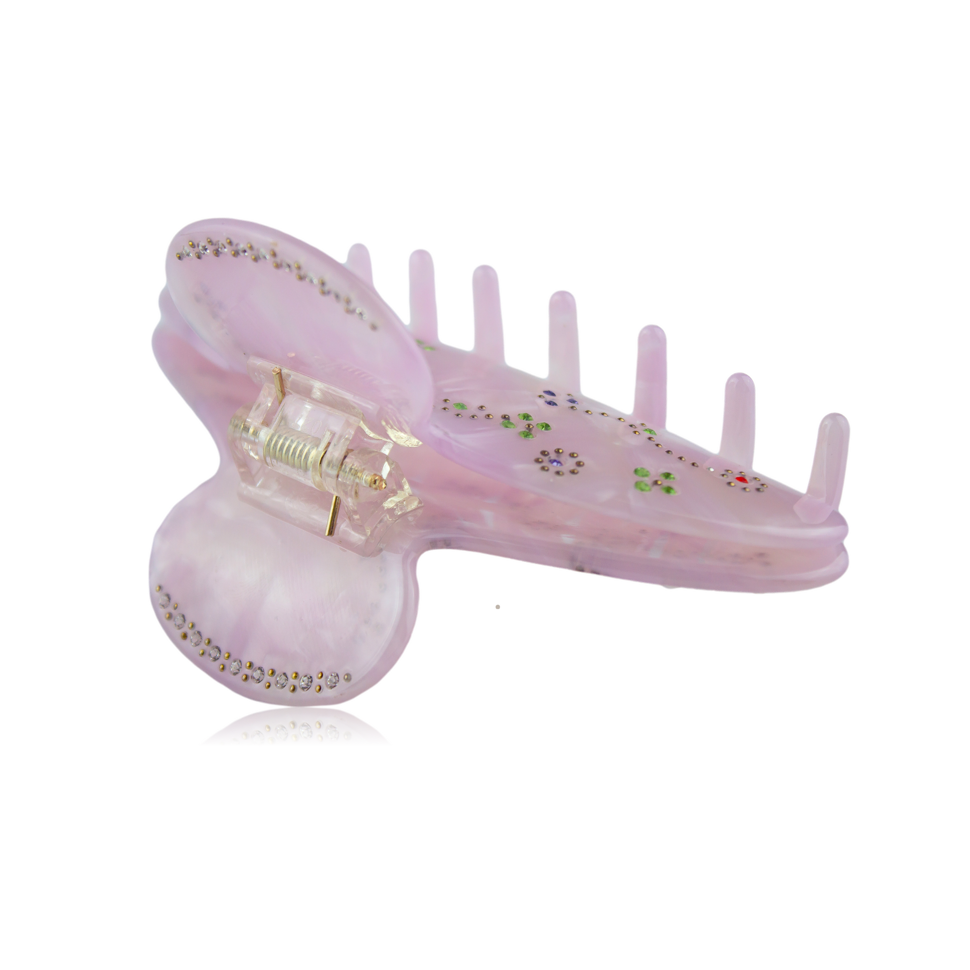 Crystal Garden Claw Clip in Lilac