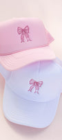 Embroidery Coquette Bow Trucker Hat Cap