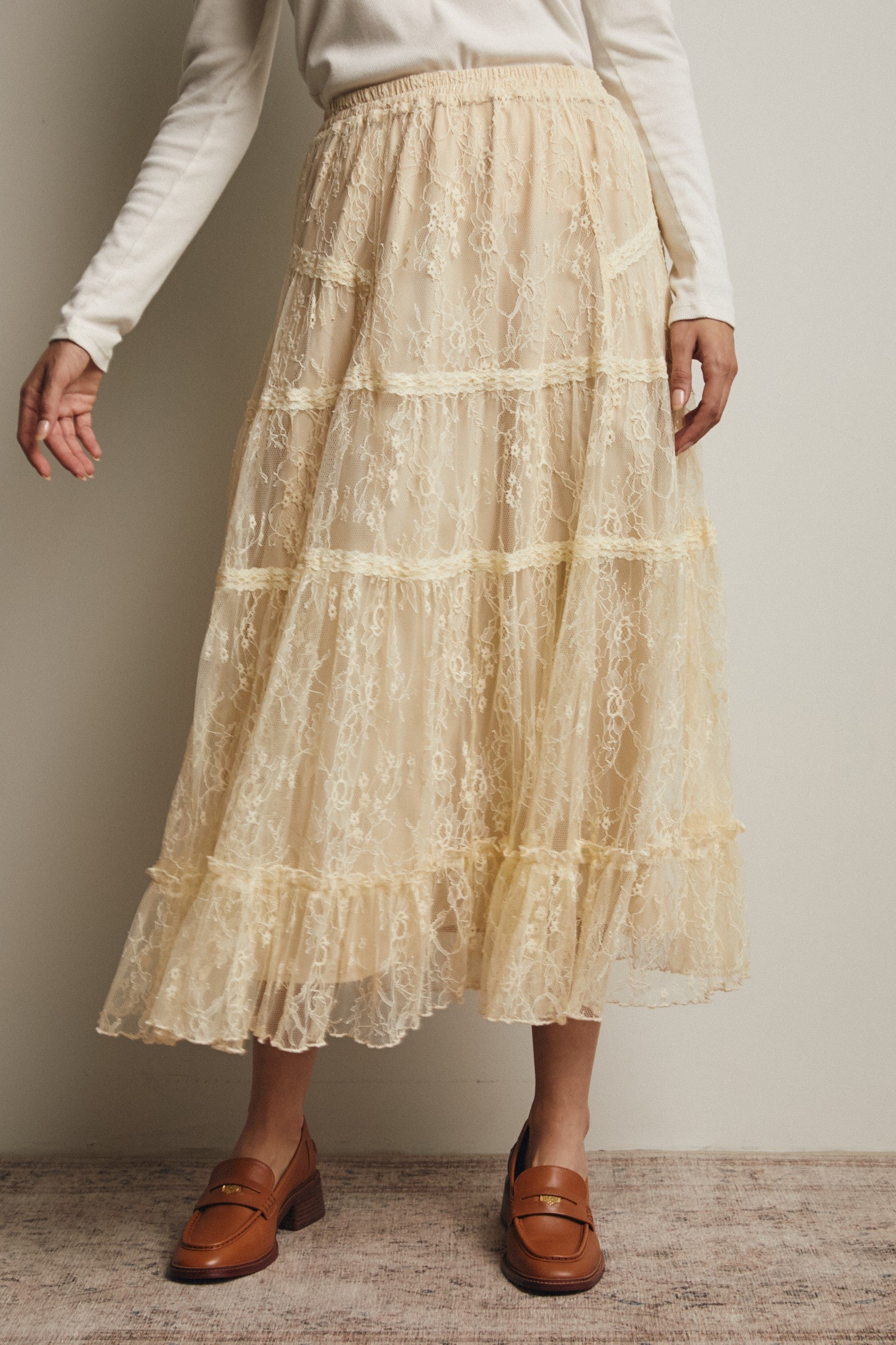 Fairytale Lace Midi Skirt