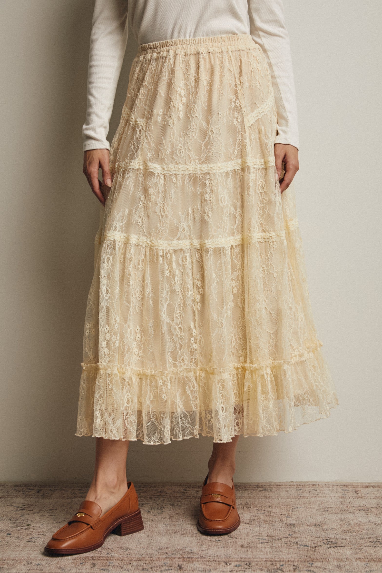 Fairytale Lace Midi Skirt