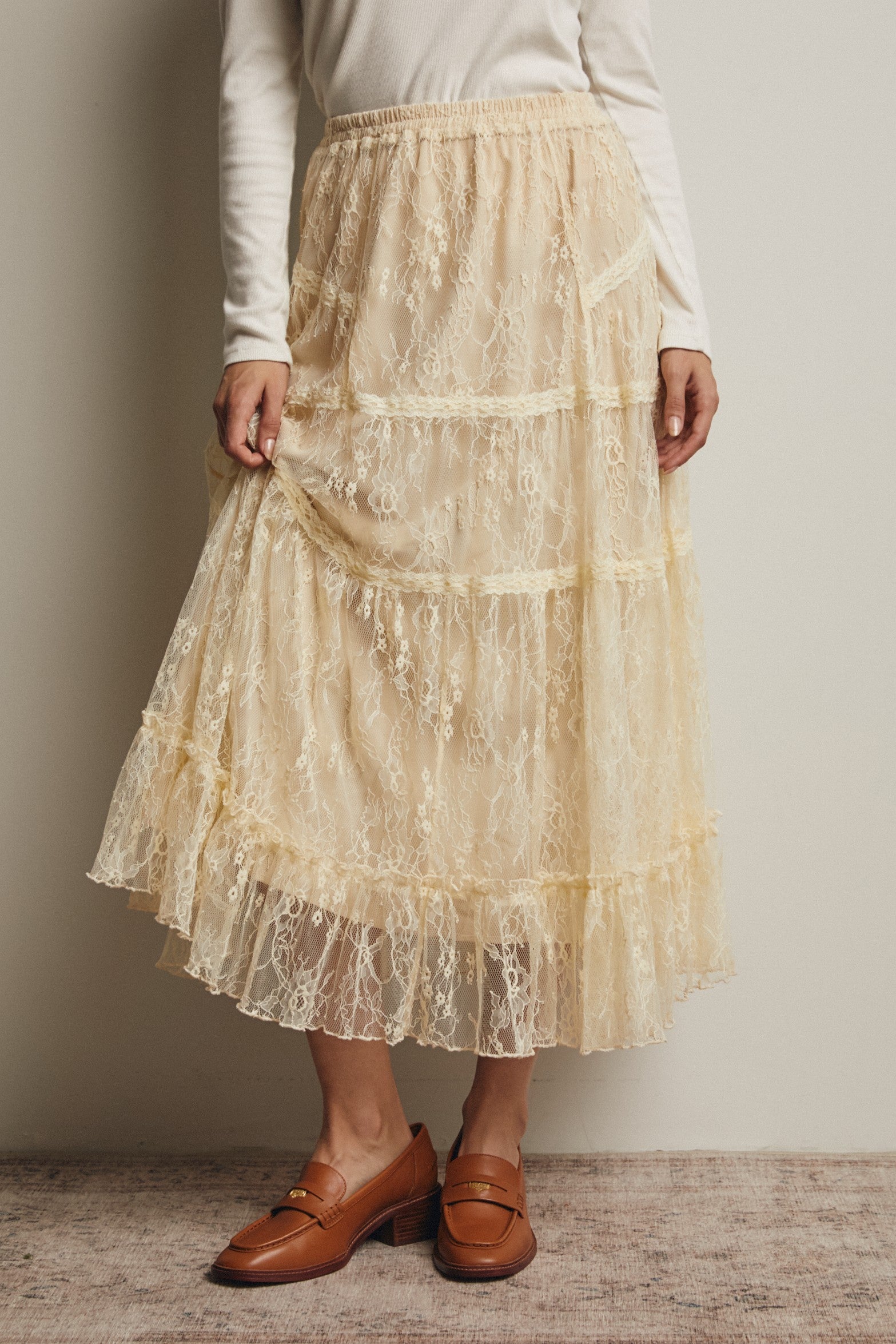 Fairytale Lace Midi Skirt