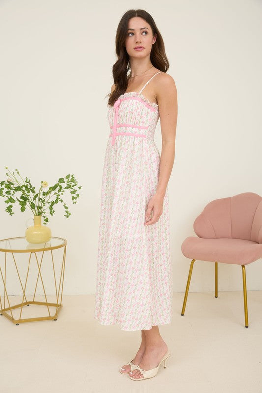 Rosabelle Ribbon Midi Dress