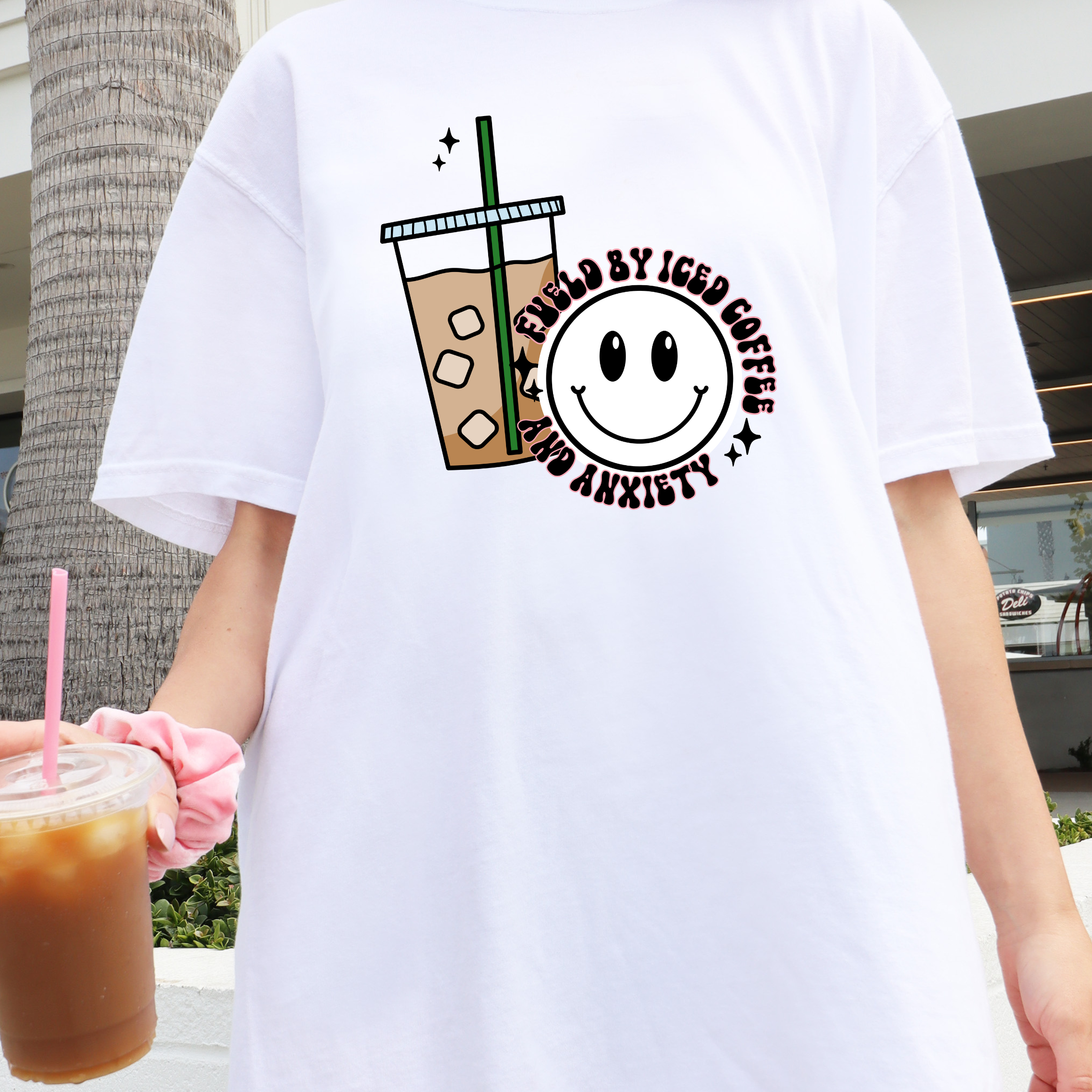 Fueled by Iced Coffee Comfort Colors Tee