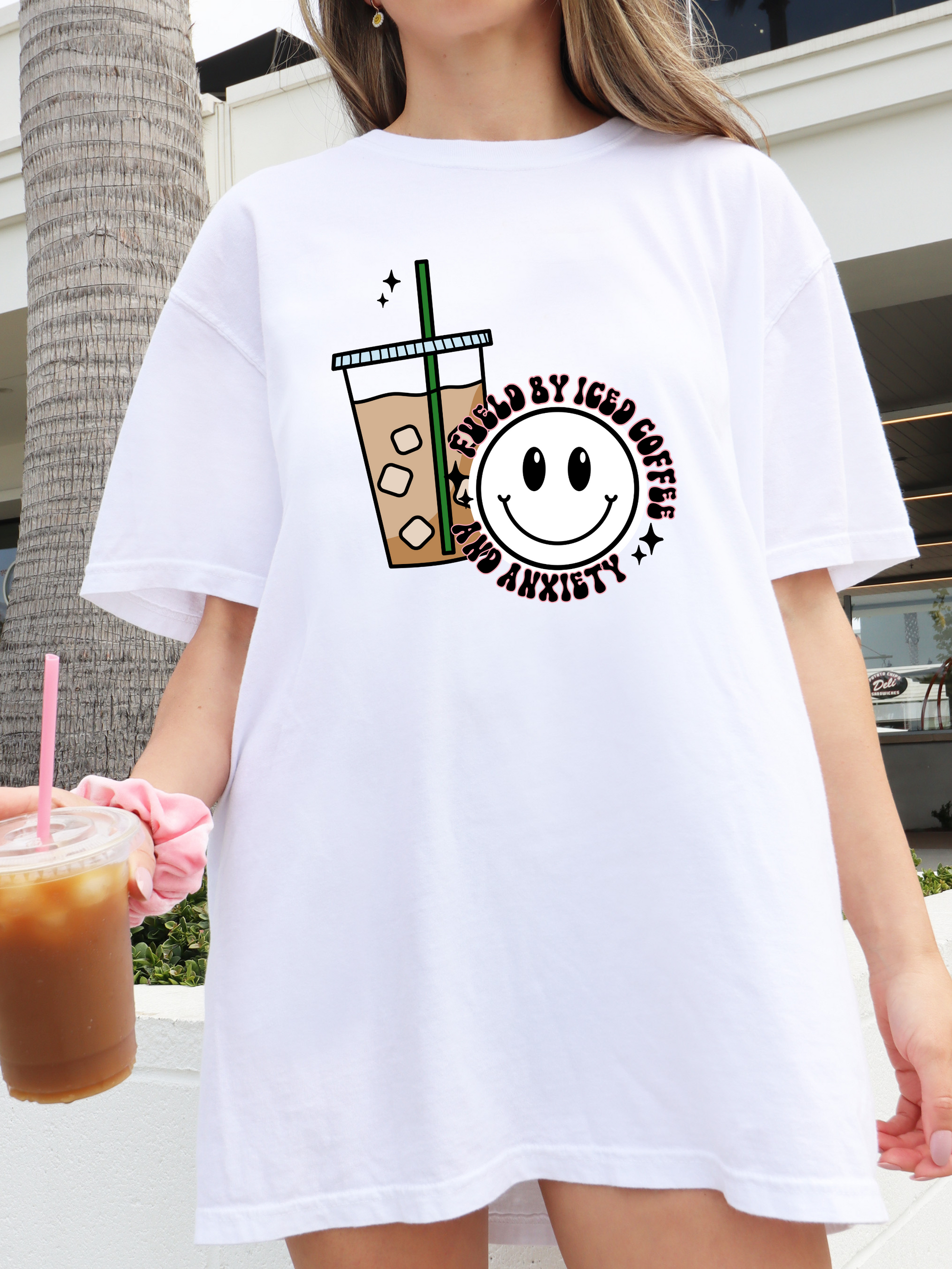 Fueled by Iced Coffee Comfort Colors Tee