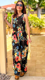 Tea Party Maxi Dress (Black Floral)