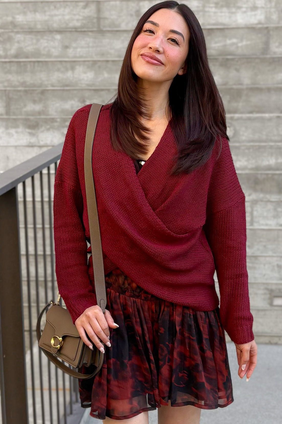 Whisper Knit Sweater in Burgundy