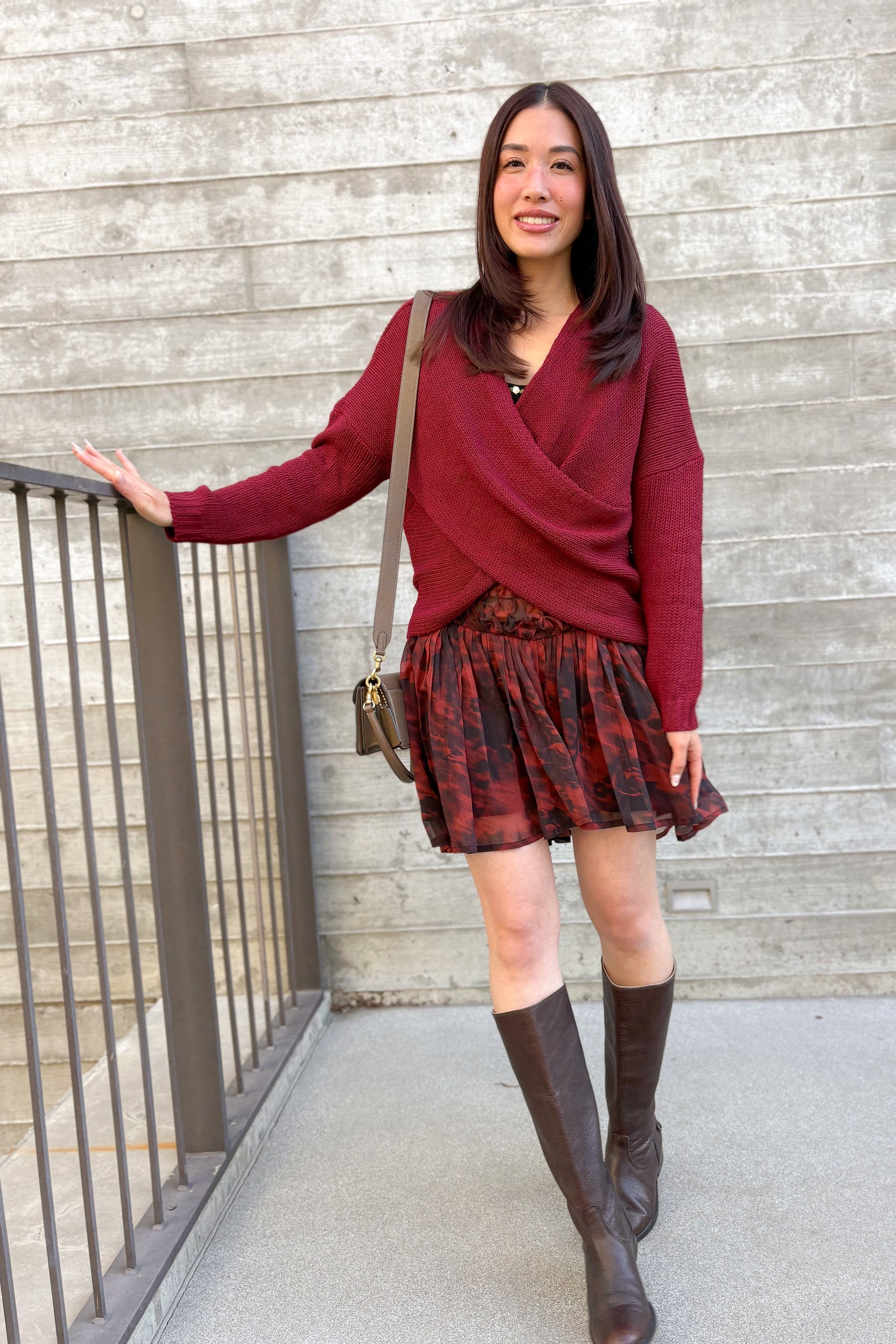 Whisper Knit Sweater in Burgundy