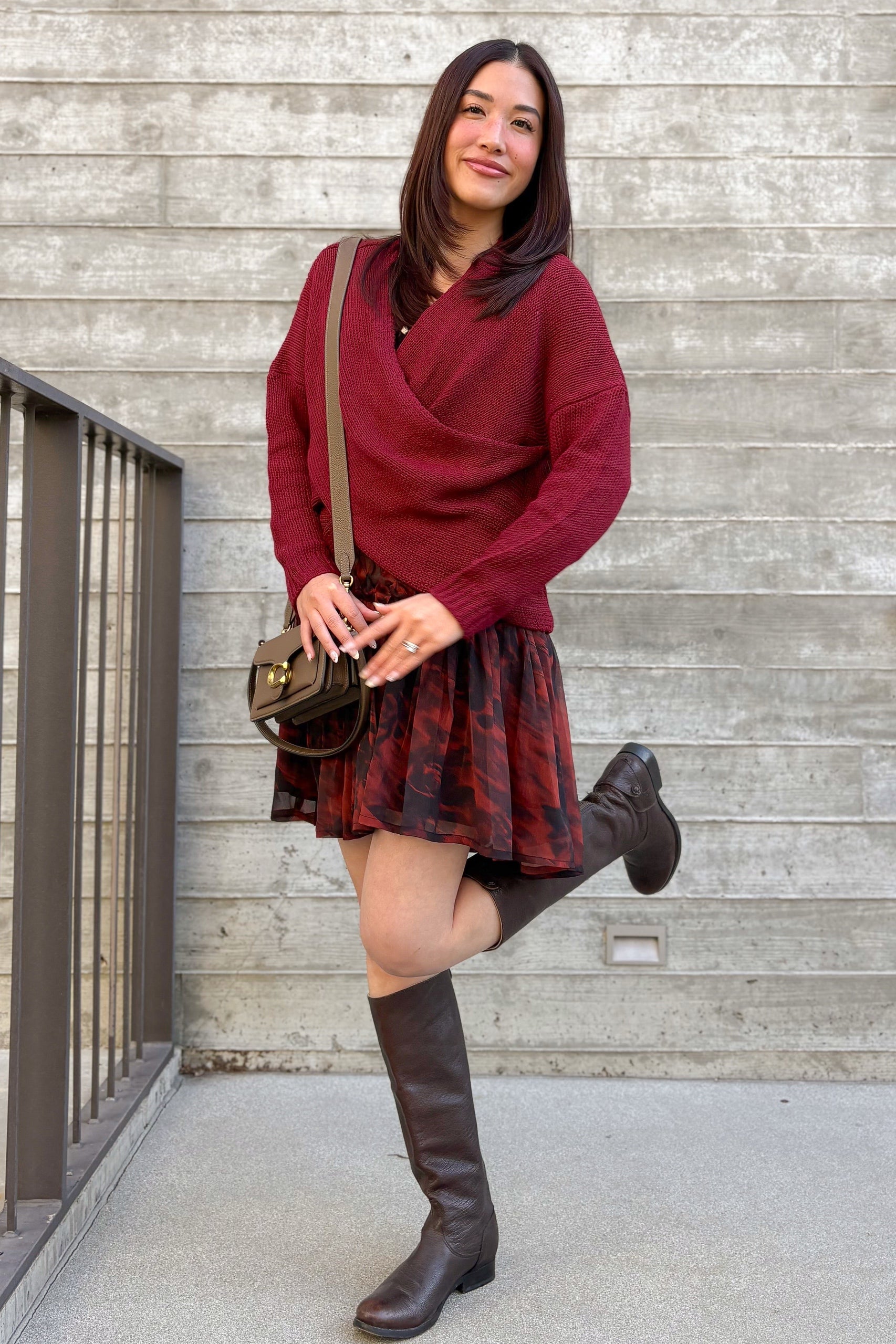 Whisper Knit Sweater in Burgundy